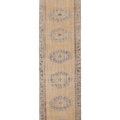 Vintage Manisa Turkish Runner Rug 2x10 ft — Beige & Blue Floral