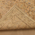 Vintage Manisa Turkish Runner Rug 2x10 ft — Beige & Yellow Floral