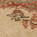 Vintage Isparta Turkish Runner Rug 2x4 ft — Beige & Red Floral