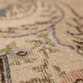 Vintage Isparta Turkish Area Rug 6x8 ft — Beige & Blue Floral