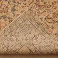 Vintage Isparta Turkish Area Rug 7x10 ft — Beige & Brown Floral