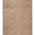 Vintage Isparta Turkish Area Rug 7x10 ft — Beige & Brown Floral