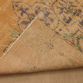 Vintage Manisa Turkish Doormat 3x4 ft — Orange & Blue Distressed