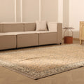Vintage Isparta Turkish Area Rug 7x10 ft — Orange & Beige Floral