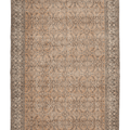 Vintage Isparta Turkish Area Rug 7x10 ft — Orange & Beige Floral