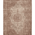 Vintage Isparta Turkish Area Rug 7x10 ft — Beige & Brown Floral