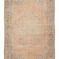 Vintage Manisa Turkish Area Rug 6x9 ft — Beige Floral