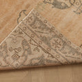 Vintage Isparta Turkish Runner Rug 2x10 ft — Beige & Gray Floral