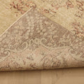 Vintage Isparta Turkish Area Rug 6x8 ft — Beige & Brown Floral (No. 53270)