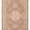 Vintage Isparta Turkish Area Rug 5x9 ft — Brown & Beige Floral (No. 53271)