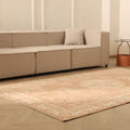 Vintage Isparta Turkish Area Rug 5x9 ft — Brown & Beige Floral (No. 53271)