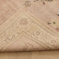 Vintage Isparta Turkish Area Rug 5x9 ft — Pink & Beige Floral