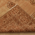 Vintage Manisa Turkish Area Rug 5x7 ft — Beige & Brown Floral (No. 53278)