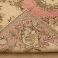 Vintage Isparta Turkish Area Rug 5x8 ft — Beige & Pink Floral (No. 53282)