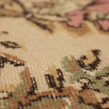 Vintage Isparta Turkish Area Rug 5x8 ft — Beige & Pink Floral (No. 53282)