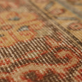 Vintage Malatya Turkish Runner Rug 1x7 ft — Brown & Beige Floral