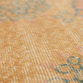 Vintage Isparta Turkish Area Rug 6x9 ft — Orange & Blue Distressed
