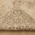 Vintage Isparta Turkish Area Rug 5x9 ft — Beige & Brown Floral (No. 53296)