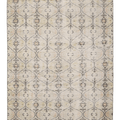 Vintage Manisa Turkish Area Rug 5x7 ft — Beige & Gray Geometric