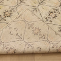 Vintage Manisa Turkish Area Rug 5x7 ft — Beige & Gray Geometric