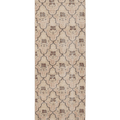 Vintage Manisa Turkish Runner Rug 2x8 ft — Beige & Brown Geometric