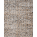 Vintage Isparta Turkish Area Rug 4x7 ft — Beige & Gray Distressed