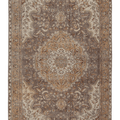 Vintage Isparta Turkish Area Rug 5x9 ft — Brown & Beige Floral (No. 53350)