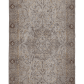 Vintage Isparta Turkish Area Rug 5x10 ft — Gray & Brown Floral