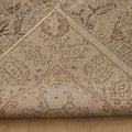 Vintage Isparta Turkish Area Rug 5x10 ft — Gray & Brown Floral
