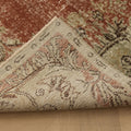 Vintage Isparta Turkish Area Rug 3x8 ft — Red & Beige Floral
