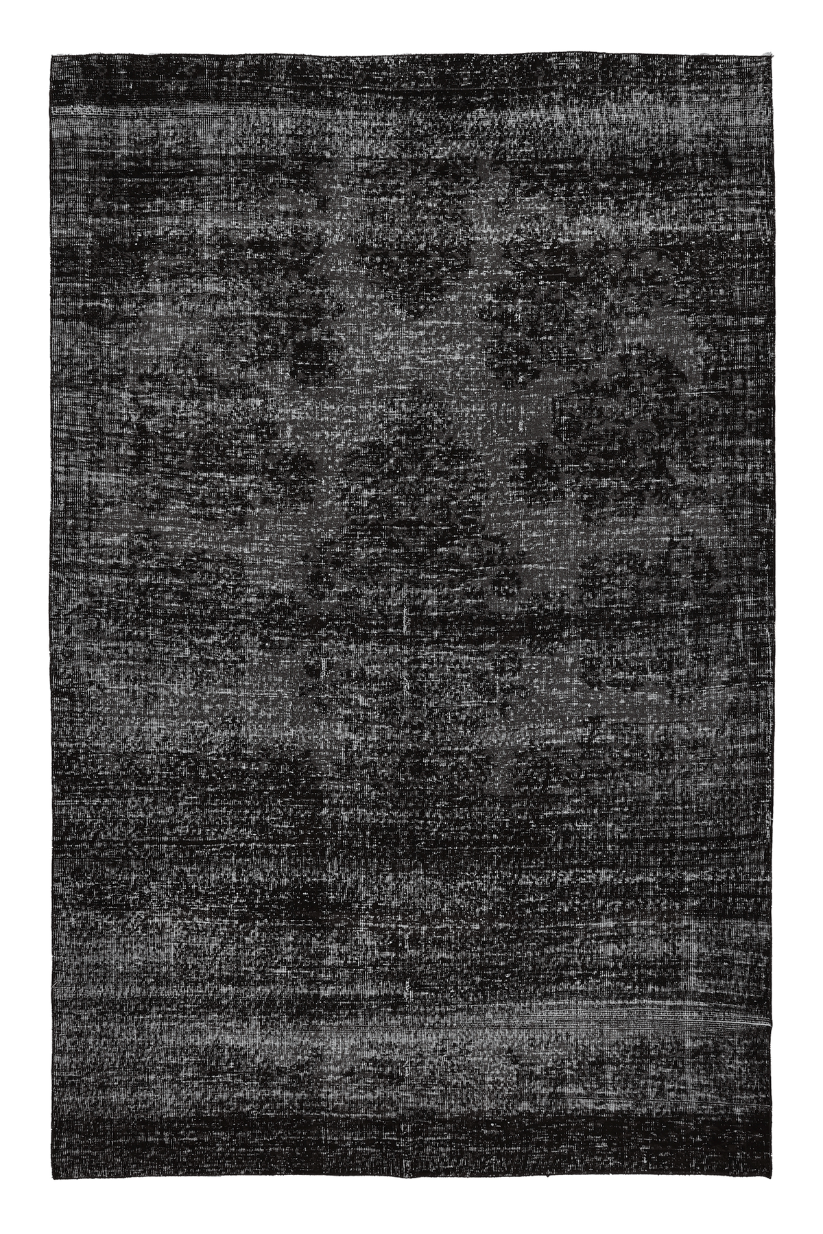 Vintage Isparta Turkish Area Rug 6x10 ft — Gray Overdyed