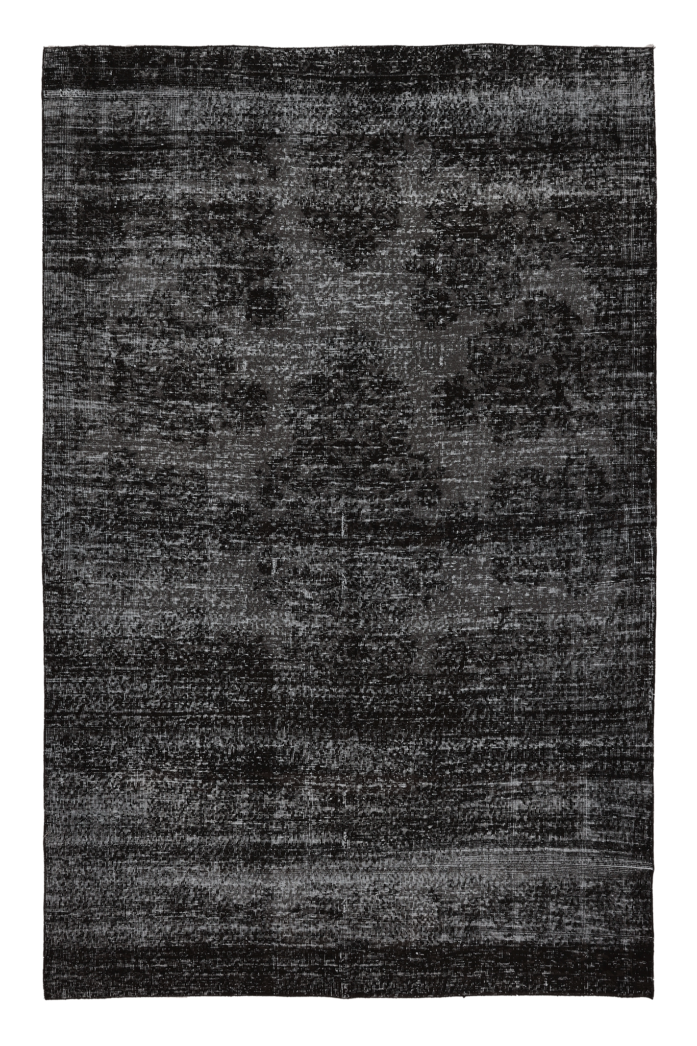 Vintage Isparta Turkish Area Rug 6x10 ft — Gray Overdyed