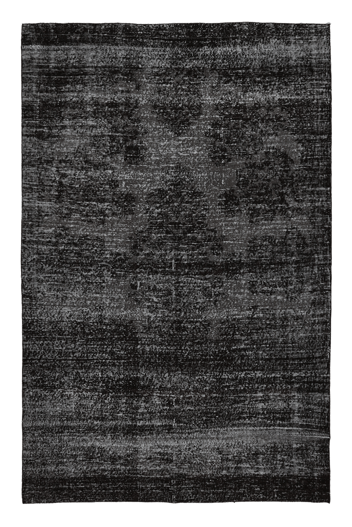 Vintage Isparta Turkish Area Rug 6x10 ft — Gray Overdyed