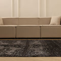 Vintage Isparta Turkish Area Rug 6x10 ft — Gray Overdyed