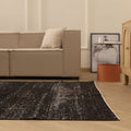 Vintage Isparta Turkish Area Rug 6x10 ft — Gray Overdyed