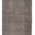 Vintage Isparta Turkish Area Rug 5x9 ft — Gray & Brown Floral (No. 53378)