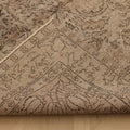 Vintage Isparta Turkish Area Rug 5x8 ft — Beige & Brown Floral (No. 53379)