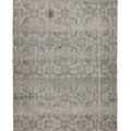 Vintage Isparta Turkish Area Rug 4x8 ft — Gray & Beige Floral