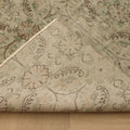 Vintage Isparta Turkish Area Rug 4x8 ft — Gray & Beige Floral