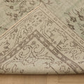 Vintage Manisa Turkish Area Rug 5x8 ft — Gray & Beige Floral (No. 53408)