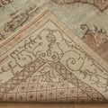 Vintage Isparta Turkish Area Rug 5x9 ft — Pink & Gray Geometric