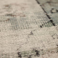Vintage Manisa Turkish Area Rug 5x7 ft — Gray & White Distressed