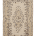 Vintage Isparta Turkish Area Rug 5x9 ft — Beige & Brown Floral (No. 53873)
