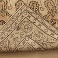 Vintage Isparta Turkish Area Rug 5x8 ft — Beige & Brown Floral (No. 53877)