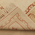 Vintage Muğla Turkish Area Rug 5x7 ft — Beige & Red Geometric