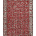 Vintage Isparta Turkish Area Rug 5x9 ft — Red & Beige Floral (No. 53892)