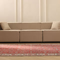 Vintage Isparta Turkish Area Rug 5x9 ft — Red & Beige Floral (No. 53892)