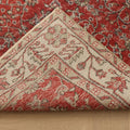 Vintage Isparta Turkish Area Rug 5x9 ft — Red & Beige Floral (No. 53892)
