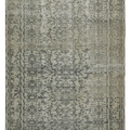 Vintage Manisa Turkish Area Rug 6x9 ft — Gray & Beige Floral