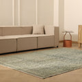 Vintage Manisa Turkish Area Rug 6x9 ft — Gray & Beige Floral